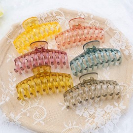 Starvis Hair Claw Clip 6 Color Hair Jaw Clamp Clips Nonslip Hair Claw Strong Hold Matte Gold Butterfly Clip Clamp Hair Styling Accessories for Women Girls Thin Thick Fine Hair