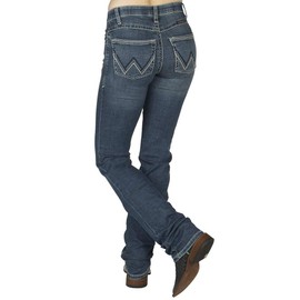 Wrangler Women's Willow Mid Rise Performance Waist Boot Cut Ultimate Riding Jean, Davis, 3-36