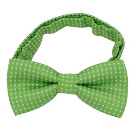 Dog or Cat Small Collar Bow Tie, Adjustable Puppy or Kitten Medium Neck Bowtie for Easter Wedding Birthday Gift D-D-T-1 (Green with White Polka Dots - St. Patrick's)