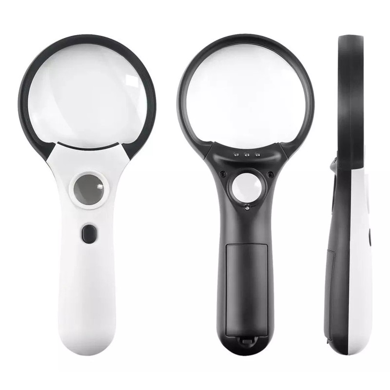 Glass Lupa Luminosa Led Joyero Luz Uv Detector Billete Falso
