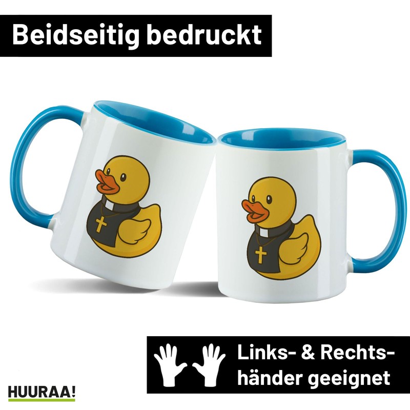 Huuraa Cup Social Work Rubber Duck Gift Cup Blue 330ml