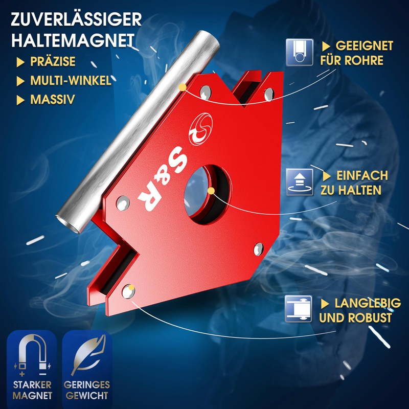 S&R Welding Magnet Angle Magnet Mounting Angle for Welding Angle