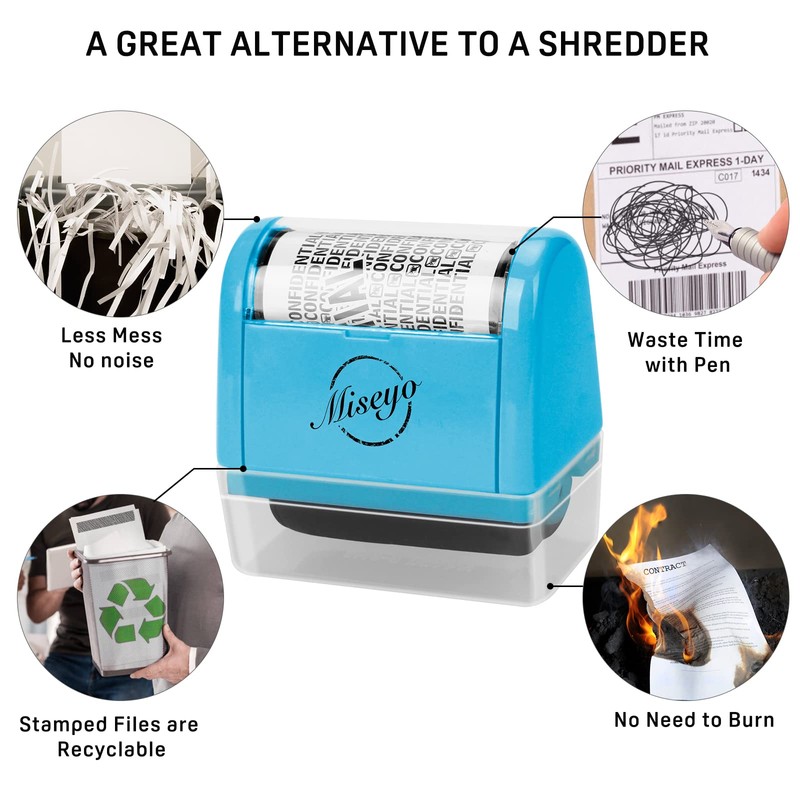 Miseyo Wide Roller Stamp Identity Theft Stamp 1.5 Inch Perfect