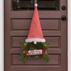 Upside Down Xmas Wreath Striped Tall Hat Faceless Doll Light