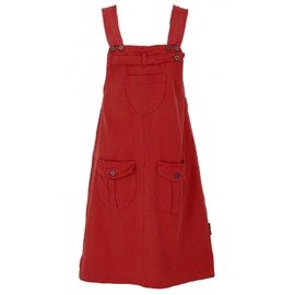 GURU SHOP Women's Cotton Bib Skirt Hippie Skirt, Rust Red, L