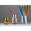 500 Pack Solid Colors Flexible Disposable Plastic Drinking Straws, Individually
