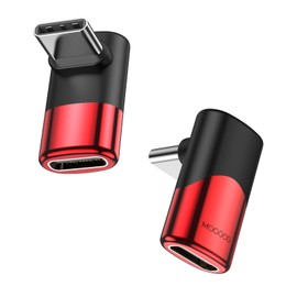 MOGOOD USB C 90 Degree Adapter, C Male to C Female USB C Extender Adapter Type-C Data Transfer PD100W Fast Charging and 8K@60Hz Video Through, for Steam Deck Accessories and More Type C Devices