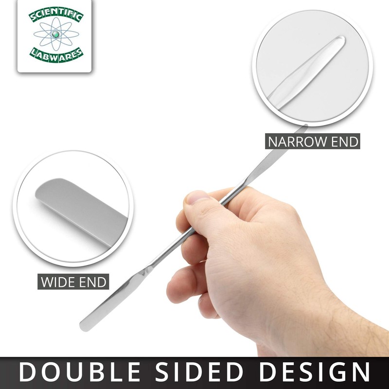 Scientific Labwares Lab Micro Double Ended Spatula Round/Tapered Arrow End,