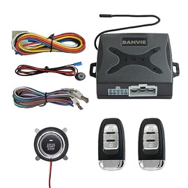 ① Car Keyless Entry System + ② Remote Engine Starter + ③ Push to Start Stop Iginition Kit Button (connect to car horn)