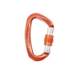 Climbing Carabiners, 25kN/2550kg, Spring Snap Hooks, Climbing Keychain Screw Locking, Heavy Duty Rope Connector, Clamp Key Chain (Orange)
