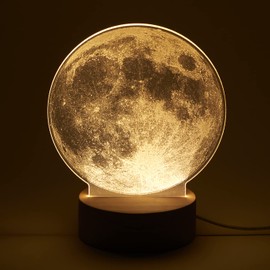Chatani Sangyo Acrylic LED Light, Moon Interior Light, 15.4 - 11.8 inches (390 - 300 cm), H 7.1 x W 5.9 x D 3.9 inches (180 x 150 x 1