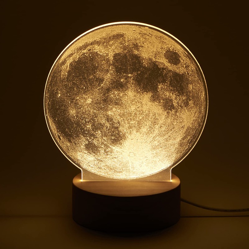 Chatani Sangyo Acrylic LED Light, Moon Interior Light, 15.4 -