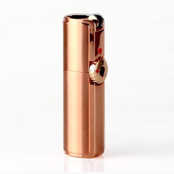 KATZONE - Retro Flint Ignite Triple Torch Windproof Lighter with Cigar Punch Attachment (Gold)