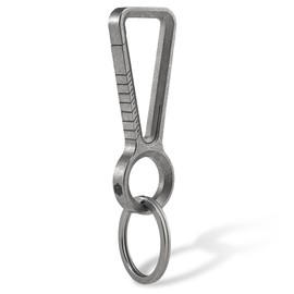 KeyUnity KM01 Titanium EDC Keychain Clip with Bottle Opener, Quick Release Carabiner Key Ring Holder for Men, Kd00, Medium