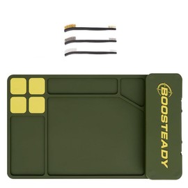 Cleaning Mat, Anti-Slip Rubber Mat, Magnetic Cleaning Pad with Integrated Box 15.9" x 9.8" - Color: Army Green