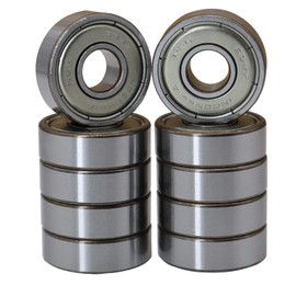 NSK 608ZZ 10Pcs Precision Bearings 8x22x7mm, Rotating Quiet High Speed and Durable ＆ Double Metal and Pre-Lubricated, Deep Groove Ball Bearings.
