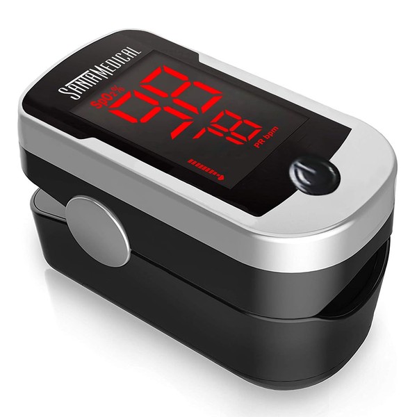 Deluxe SM-110 Finger Pulse Oximeter with Carry Case and Neck/Wrist Cord