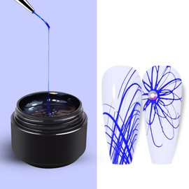Yimart 6 Colors Spider Gel,Matrices Spider Gel,Nail Designs Gel Paint Wire Drawing Gel Polish for Line;5ml Spider Drawing Gel Nail Polish Wire Painting UV Gel Nail Supplies (Blue, 5 ml)