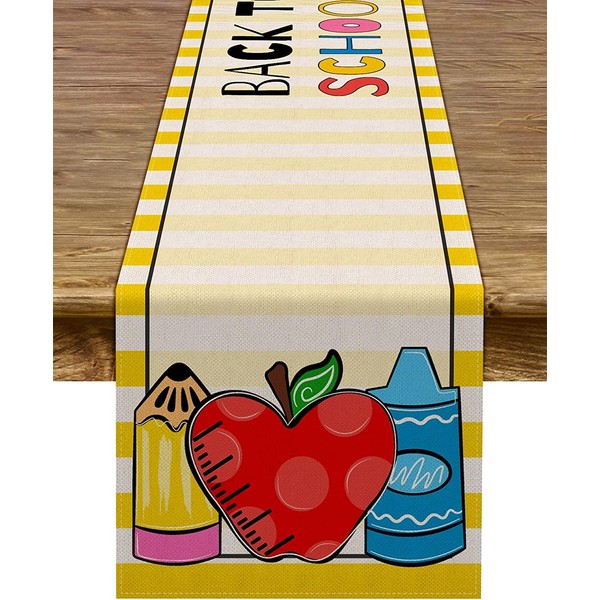 Pudodo Back to School Table Runner First Day of School