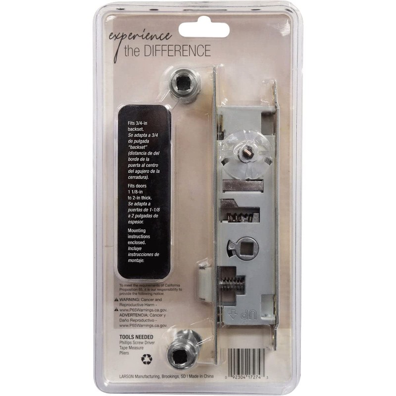 Larson Certified Storm Door Revere Mortise Brass Handle Set, Storm