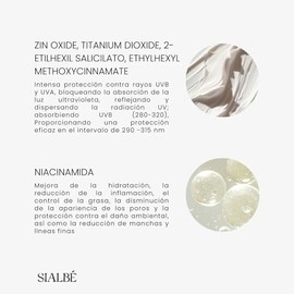 Protector Solar Facial FPS 50 con Niacinamida 4 y cido Hialurnico  Crema Hidratante y Calmante con Manzanilla, Alta Proteccin UVAUVB, Tono Uniforme y 