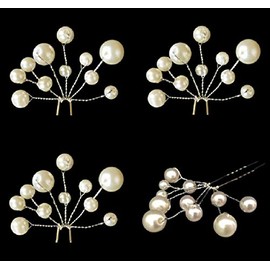 3Pcs Pearl Hair Pins, Bridal Hair Pins, Wedding Hair Pins prefect for brides, bridesmaids and balls