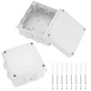 Pack of 2 Junction Boxes, Waterproof IP65, Electrical Junction Box,