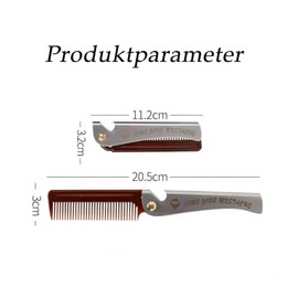 Foldable Comb Beard Comb with Corkscrew Comb Men Professional Styling Comb Wide Tooth Comb Oil Head Comb Plastic Combs Hairstyle Comb Hairdressing Styling Tool