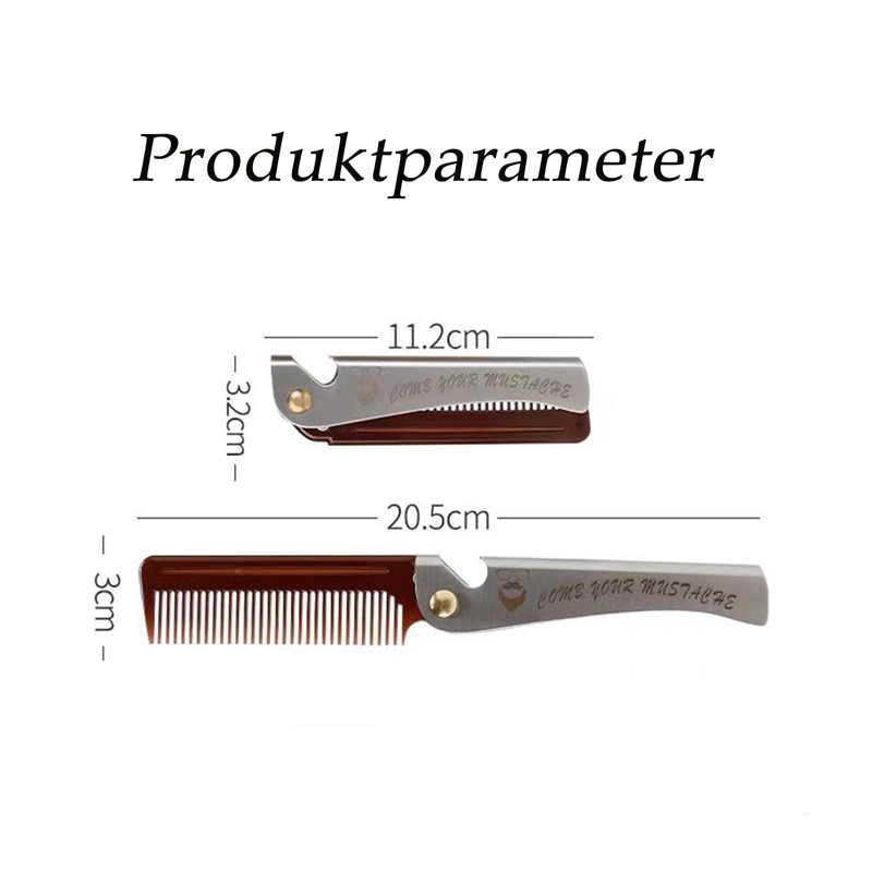 Foldable Comb Beard Comb with Corkscrew Comb Men Professional Styling