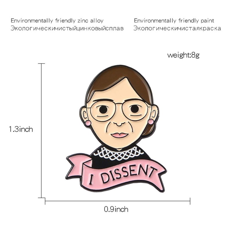 RBG Pins Ruth Bader Ginsburg Pins I Dissent Pins RBG