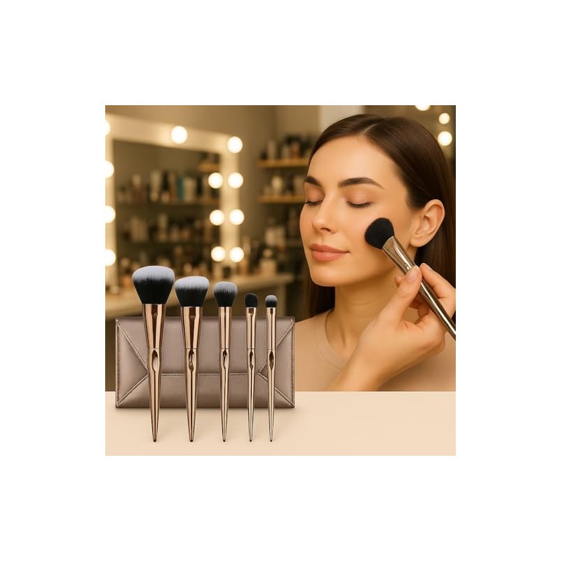 F.A.R.A.H. Gold Collection Brush Set - 6-Piece Makeup Brush Set