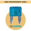 10 Pcs Mini Blade Fuses 15 Amp Blue