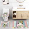 4pcs Easter Shower Curtain Sets with Non-Slip Rugs Toilet Lid