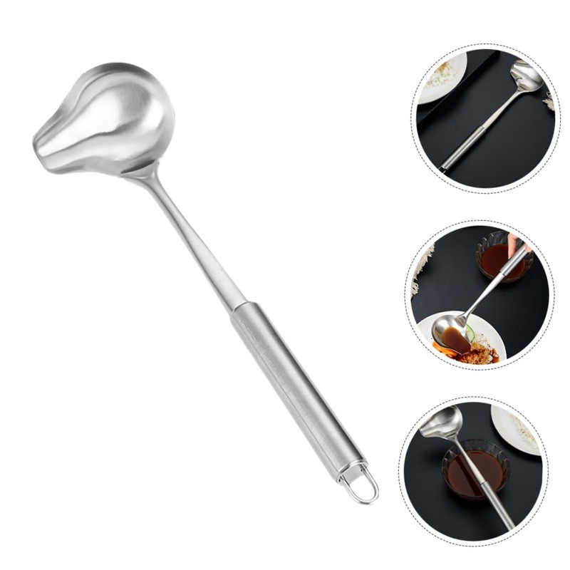 Zerodeko Mini Stainless Steel Ladle for Soup Gravy Spoon with