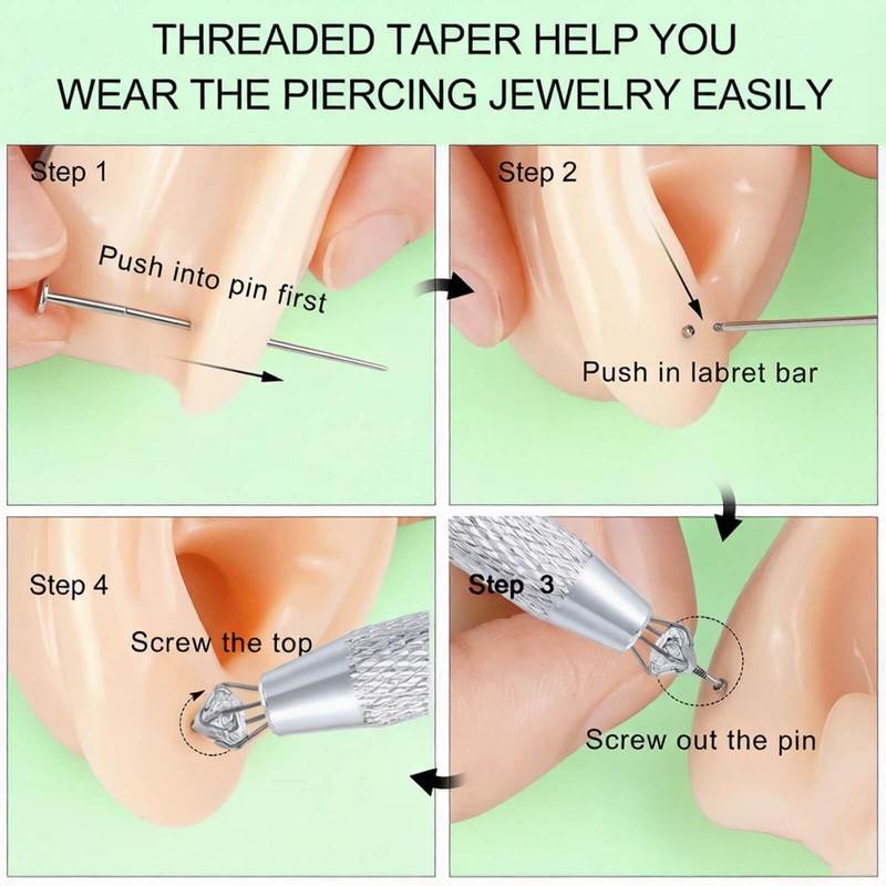 Uni-J Piercing Taper Ball Grabber Tool for Changing Jewelry -