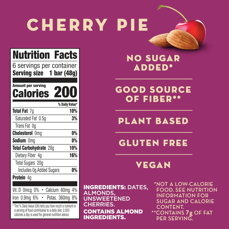 Larabar Cherry Pie Fruit and Nut Bars, Gluten Free and