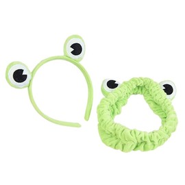 Green Funny Frog Make-up Headband with Wide Brim, Elastic Hair Bands, Cute Girls Hair Bands, Ladies Hair Accessories, Fashionable Hair Band Durable Design, Hair Styling Accessories