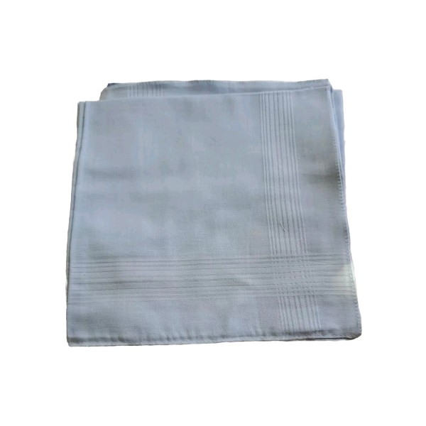 Saro 17" Square Light Blue Men's Handkerchief 100% Cotton