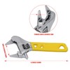 GETUHAND Extra Slim Jaw 4-Inch Adjustable Wrench, Silver, High Carbon