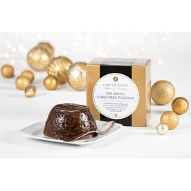The Carved Angel - The ‘Angel’ Traditional Christmas Pudding with Nuts (Vegan) - 454g, Serves 3-4, Plastic Basin