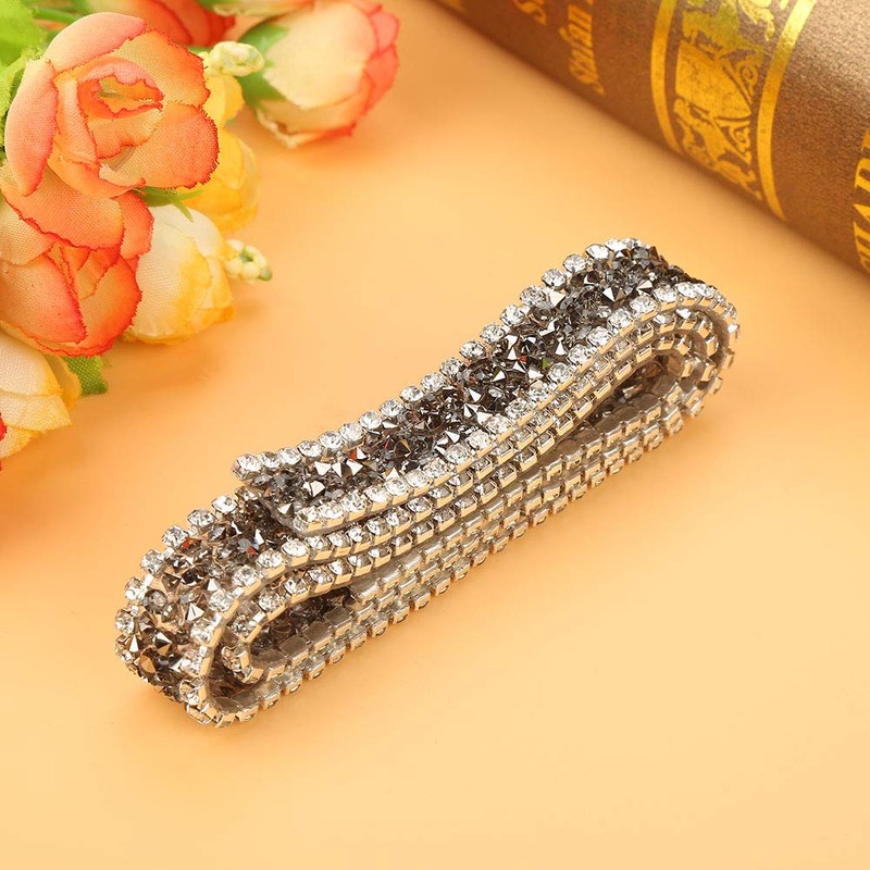 Cinta de vidrio con diamantes de imitación de 15 mm,