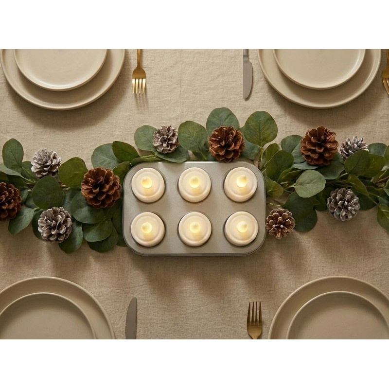 CozierGlow Rechargeable Flameless Tealights Candle with Remote Timer, 3D Moving