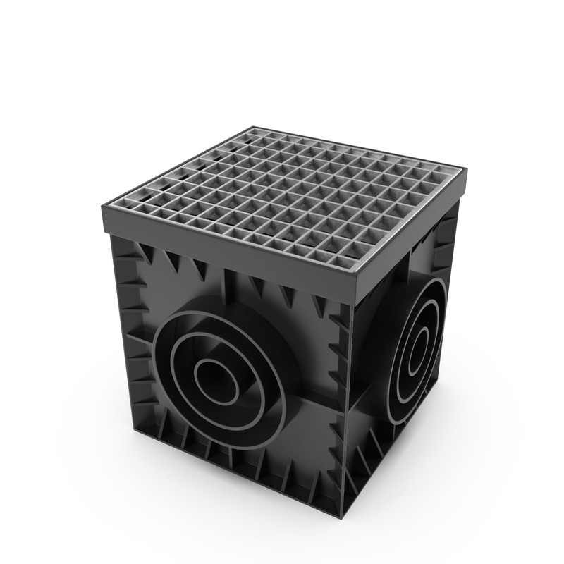 Vodaland 12 x 12 Catch Basin Galvanized Stamped Steel Grate