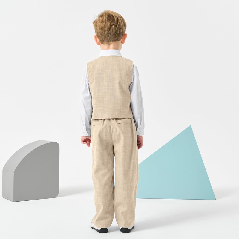 Volunboy Baby Boys' Suit Vest Festive Wedding Clothing Set 4-Piece,