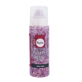 Rayher 30189264 Glitter-Glue Heart Bottle 50 ml Pink / Silver