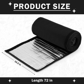 3 Layers HVAC Copper Pipe Insulation Cover, 600D Oxford AC Hose Insulation Sleeve, Flexible Copper Line Insulation Wrap for Outdoor Mini Split Central Air Conditioning, 72x10.2 Inch