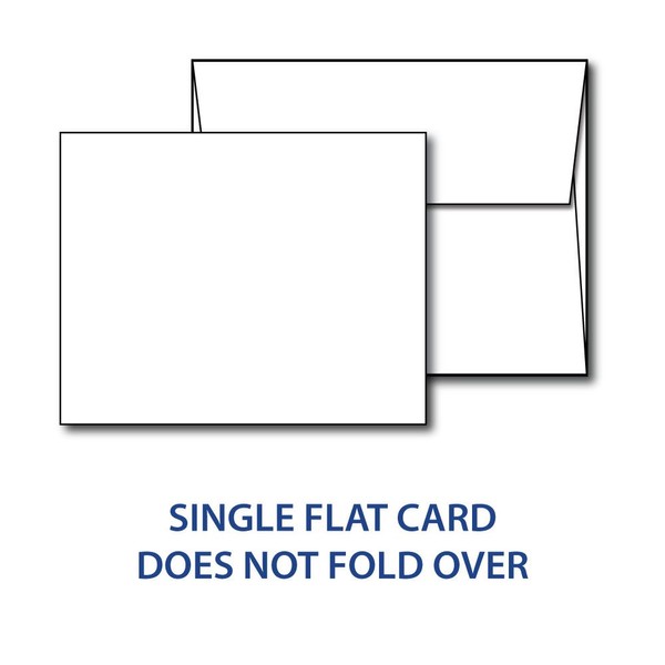 Heavyweight Blank 80lb Cover White A2 Flat Card Invitations with Envelopes - 4.25" x 5.5" - 40 Flat Cards and Envelopes - For Inkjet/Laser Printers