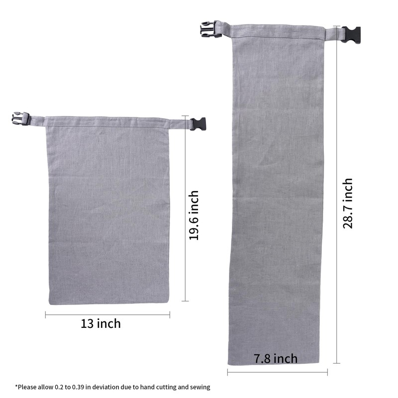 HSOFTIFY 2 Pack 100% Linen Bread Bags for Homemade Bread