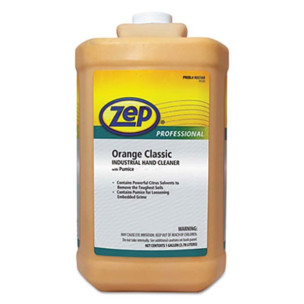 Zep 1046475 Industrial Hand Cleaner, Gel, Orange, 1 Gal Bottle, 4/Carton