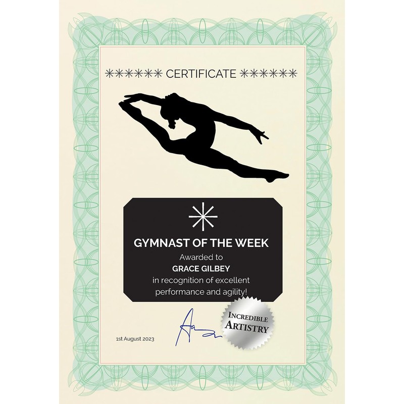 Computer Craft Certificate Papers with Foil Seals 90gsm A4 Green